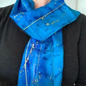 Hand-dyed silk scarf